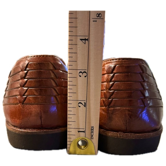 Nordstrom Hand Woven Chestnut Brown Leather Braided Sandals Mens Sz 10.5 - Picture 5 of 10